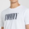 T-shirt Tommy Hilfiger koszulka męska z okrągłym dekoldem biała duże logo